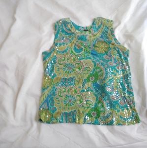 Sequined Paisley top